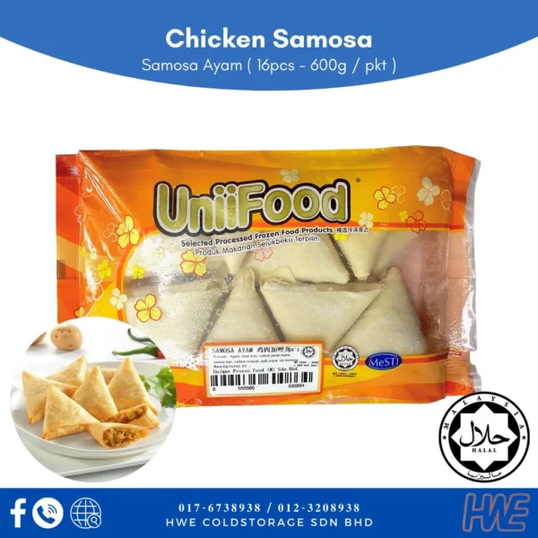 [Halal] Uniifood Chicken Samosa 16pcs | Samosa Ayam